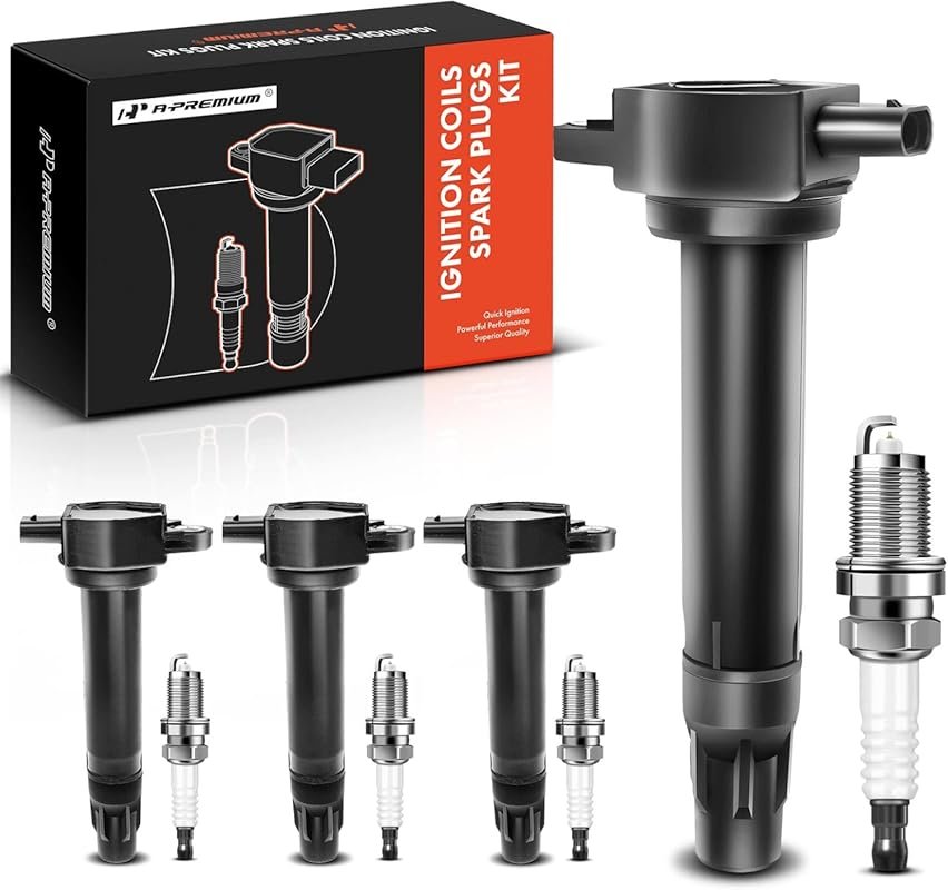 A-Premium 4-Piece Ignition Coil and Iridium Spark Plug Kit