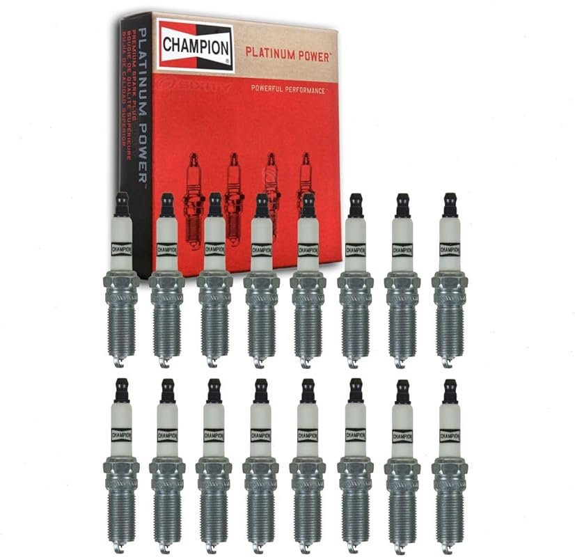 Champion 16 Piece Platinum Spark Plug Set Compatible with Ford F-250 S