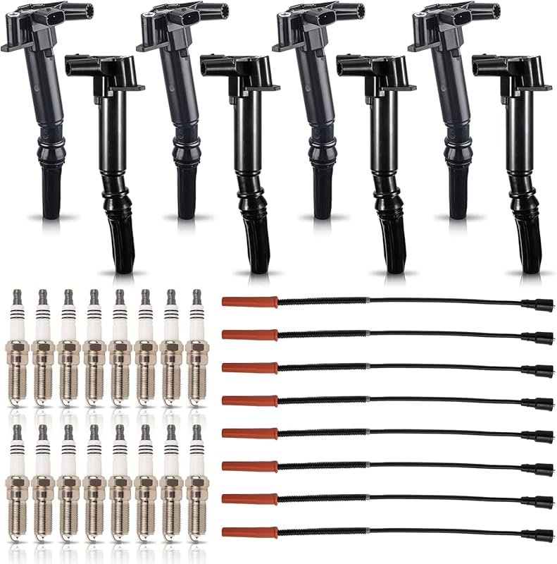 ENA Ignition Coil and Platinum Spark Plug Set for Ford 6.2L V8 F-150 F