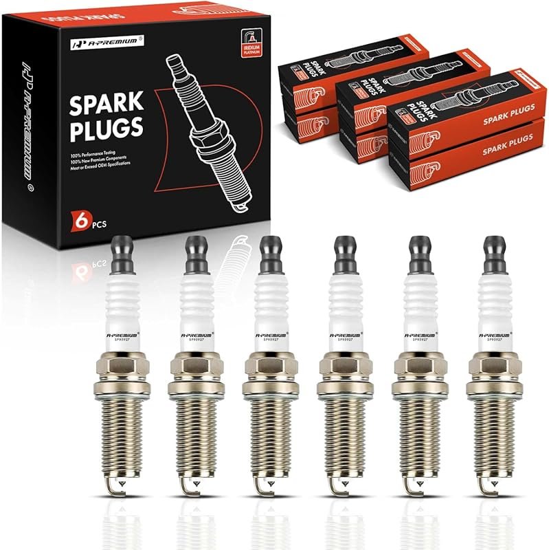 A-Premium 6-Piece Iridium Platinum Spark Plug Set for Ford F-150 Edge 