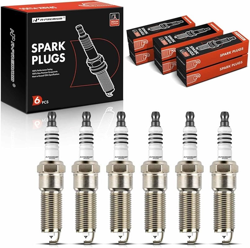 A-Premium Iridium Platinum Spark Plugs 6 Pack for Jeep Dodge Chrysler 