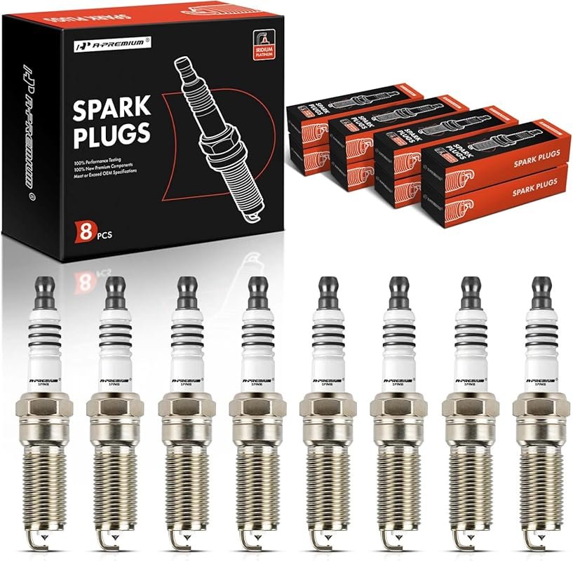 A-Premium Iridium Platinum Spark Plugs Pack of 8 for Chevy GMC Cadilla