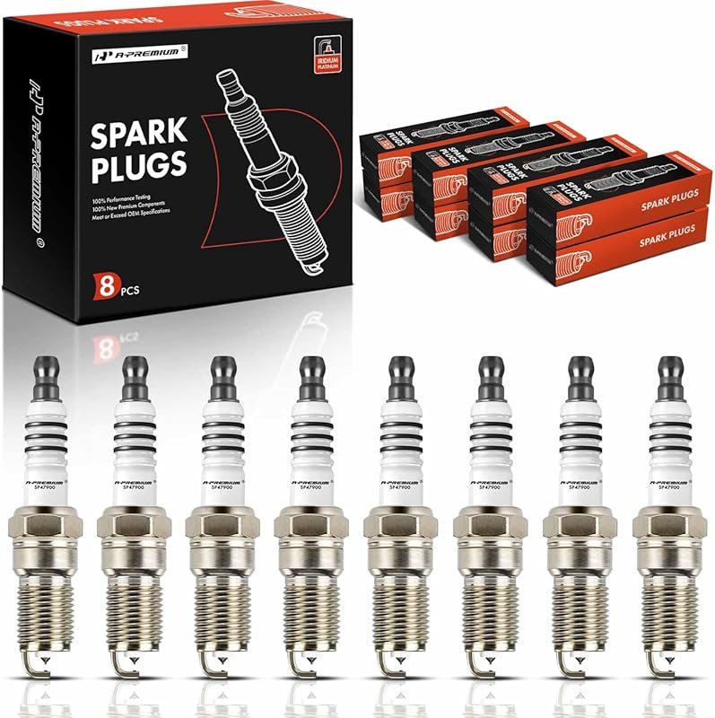 A-Premium Iridium Platinum Spark Plugs 8-Pack for Ford and Lincoln 4.6