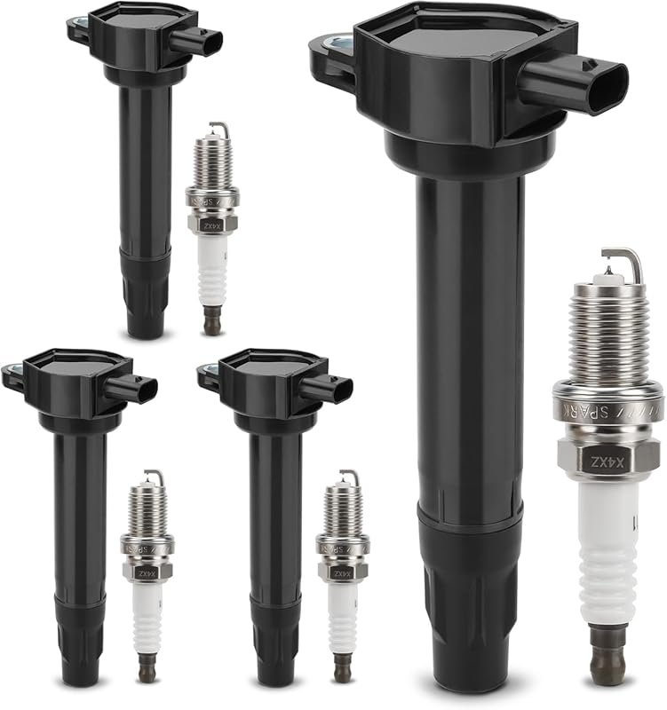 Ignition Coil and Double Iridium Spark Plug Kit for Jeep, Chrysler, an