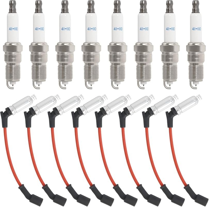 41-110 Iridium Spark Plugs and M8-48322 Performance Wires Set for Chev