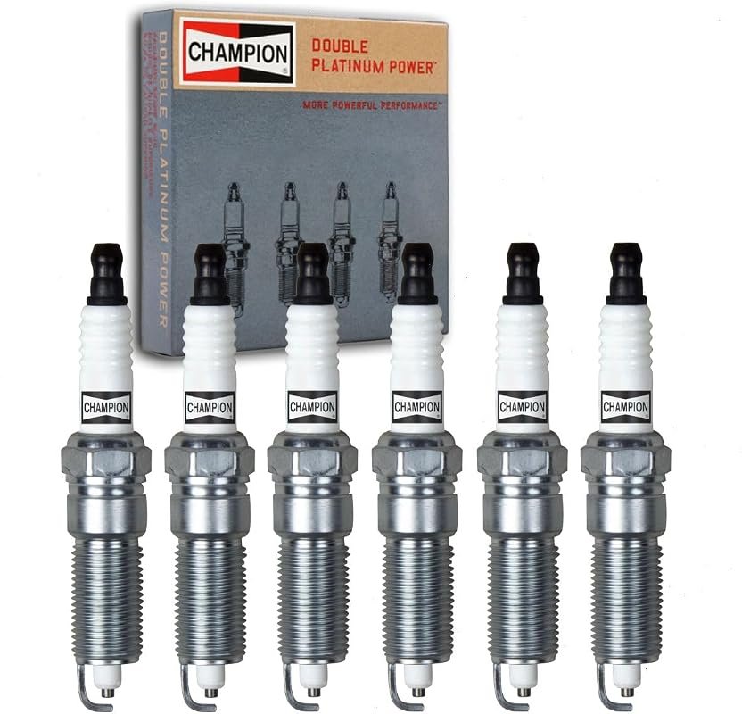 6 Pack Champion Double Platinum Spark Plugs for Dodge Grand Caravan 3.