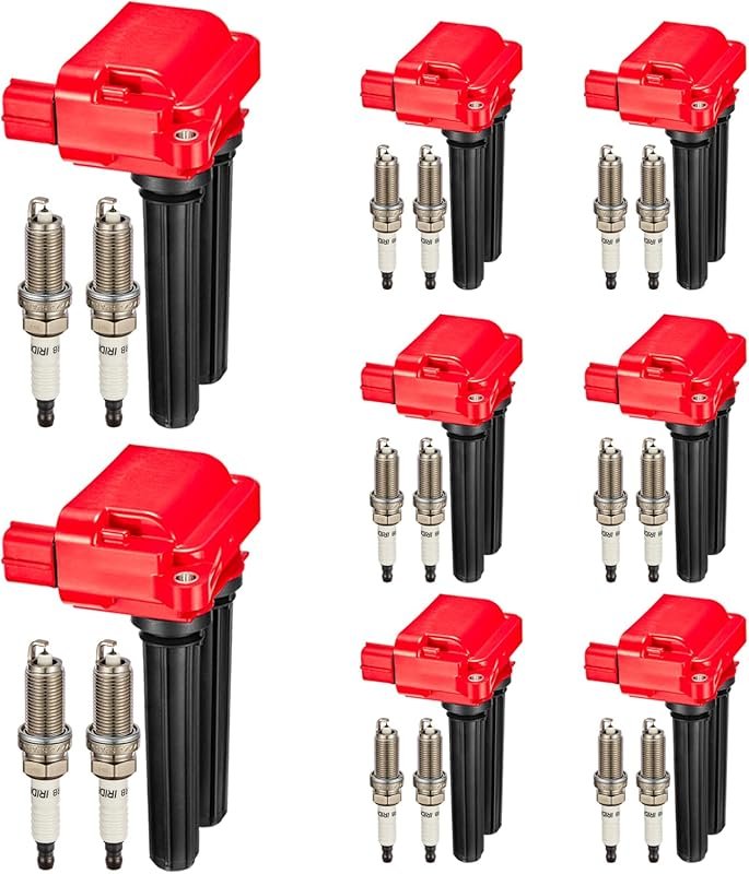 8 Ignition Coils and 16 Iridium Spark Plugs Set for 5.7L V8 Dodge and 