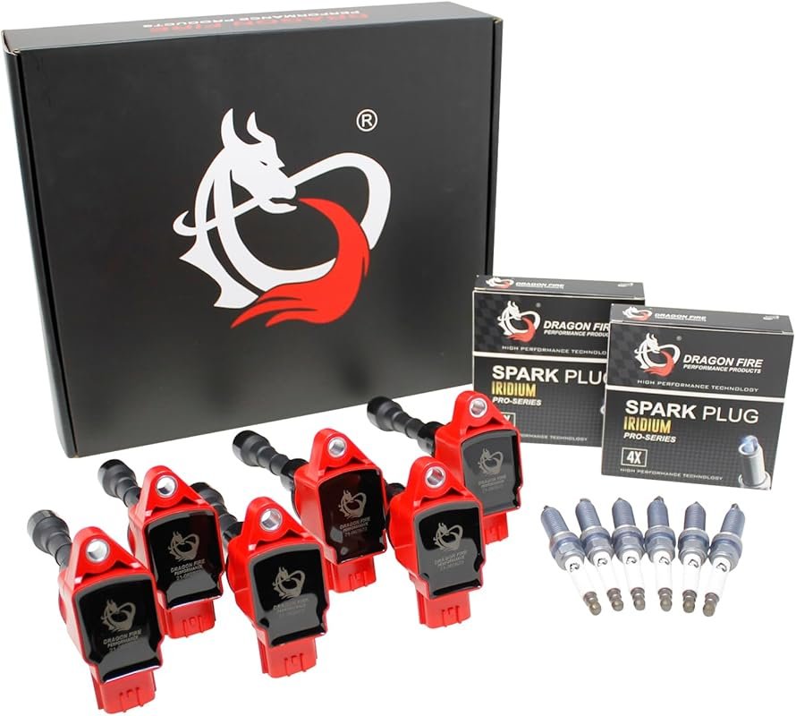 Dragon Fire Performance Ignition Coil and Iridium Spark Plug Kit for I