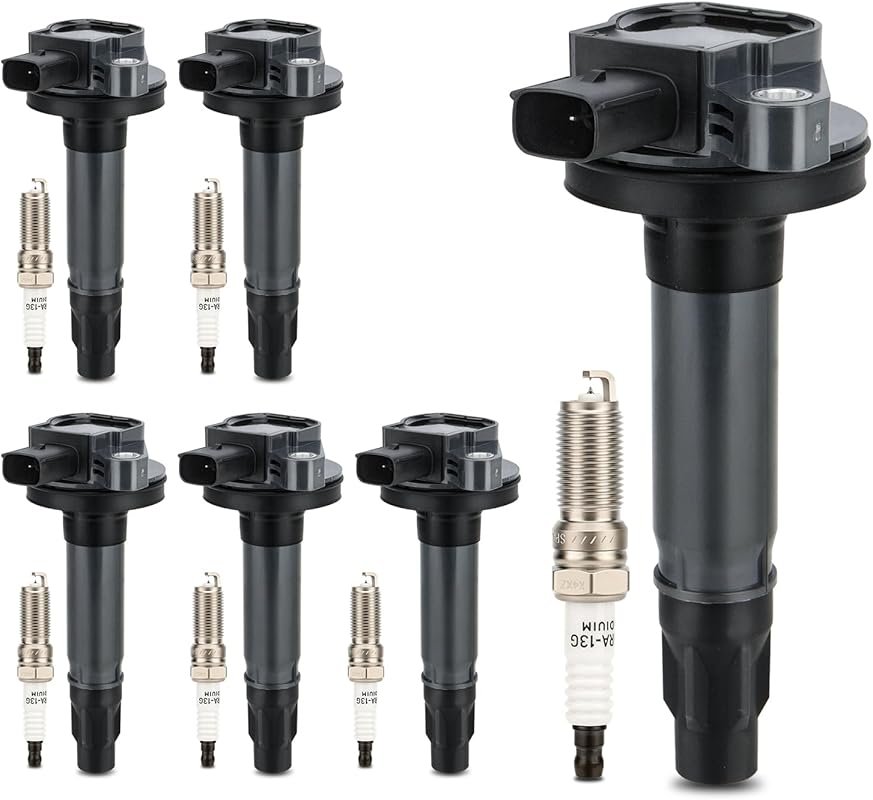 UF553 Ignition Coil and Double Iridium Spark Plug Set for Ford Lincoln