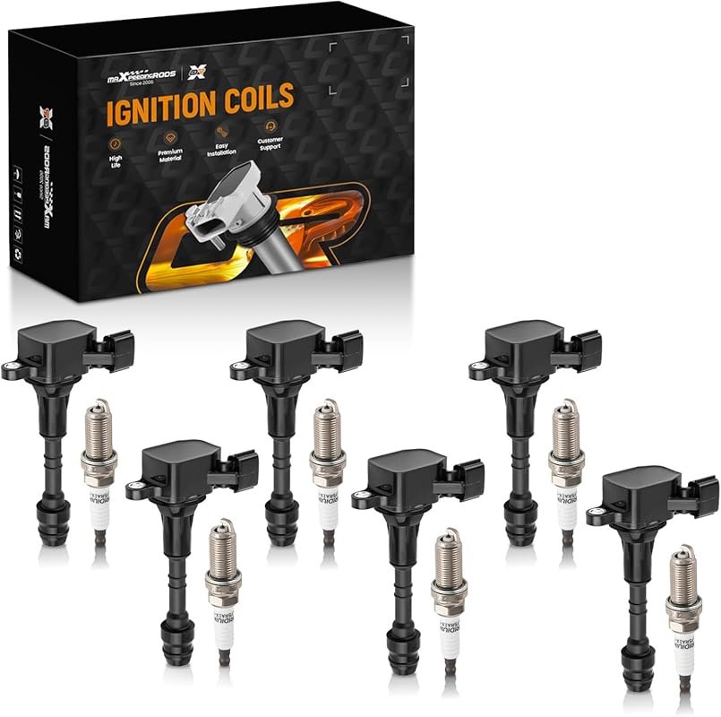 maXpeedingrods UF401 Ignition Coil and Spark Plug Set for Nissan Infin