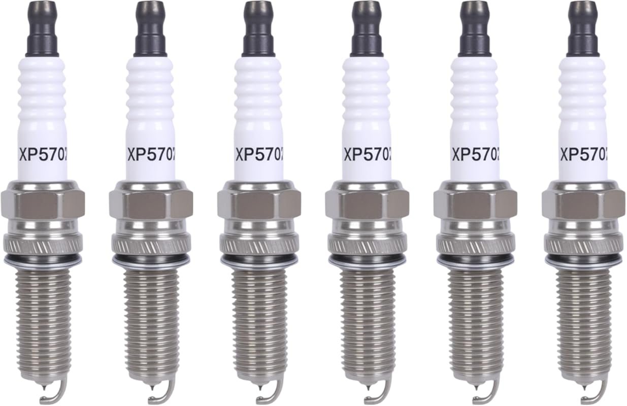XP5702 Iridium Platinum Spark Plugs 6-Pack for Acura, Honda, Hyundai, 