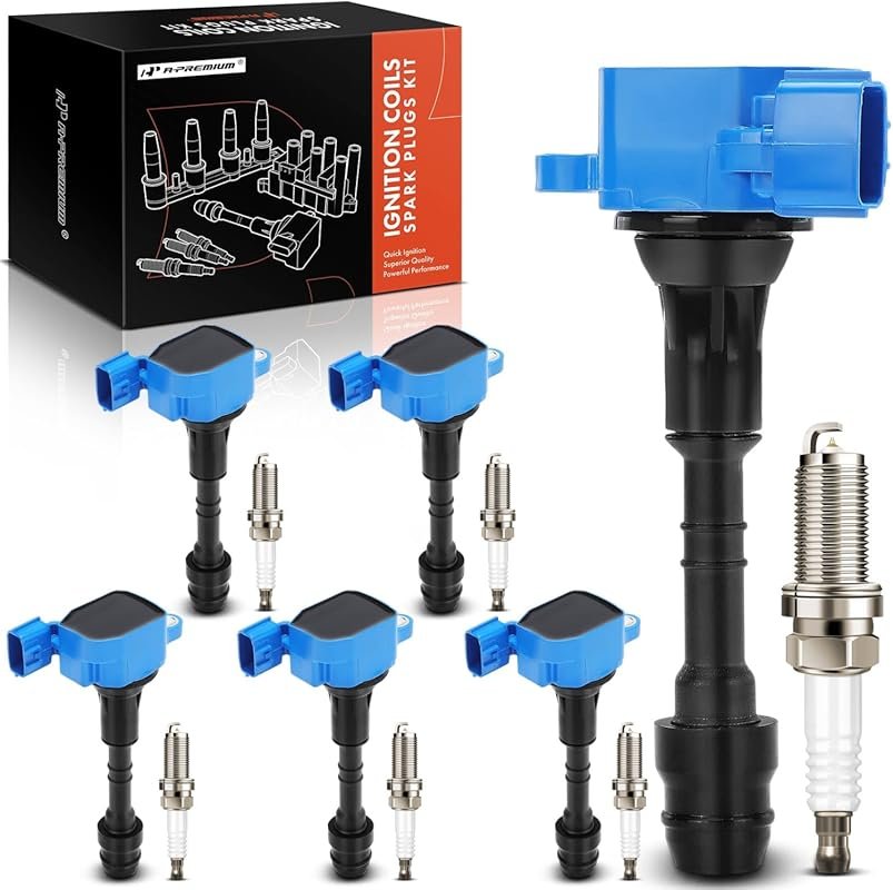 A-Premium 12 Piece Ignition Coil Pack and Iridium Spark Plug Set for N