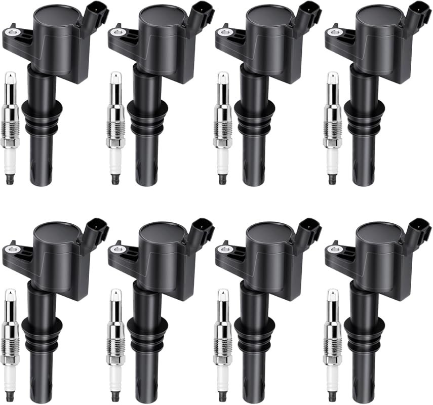 5.4L V8 Ignition Coil Pack and Iridium Spark Plug Set for Ford F-Serie