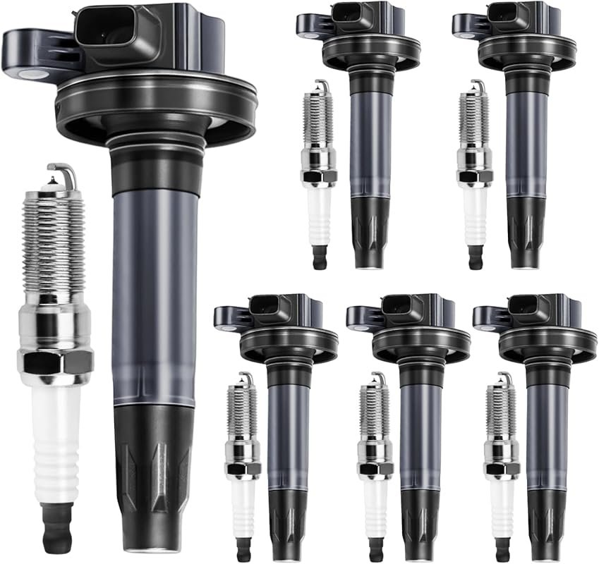 UF553 Ignition Coil and Iridium Spark Plug Kit for Ford Lincoln Mazda 