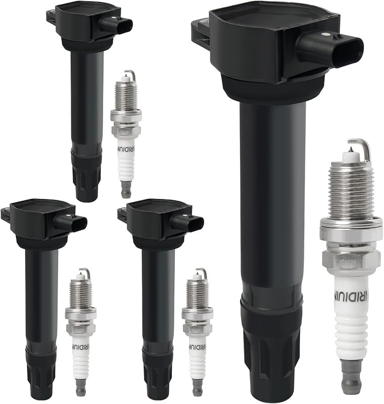 Ignition Coil and Iridium Spark Plug Set for Jeep, Chrysler, and Dodge