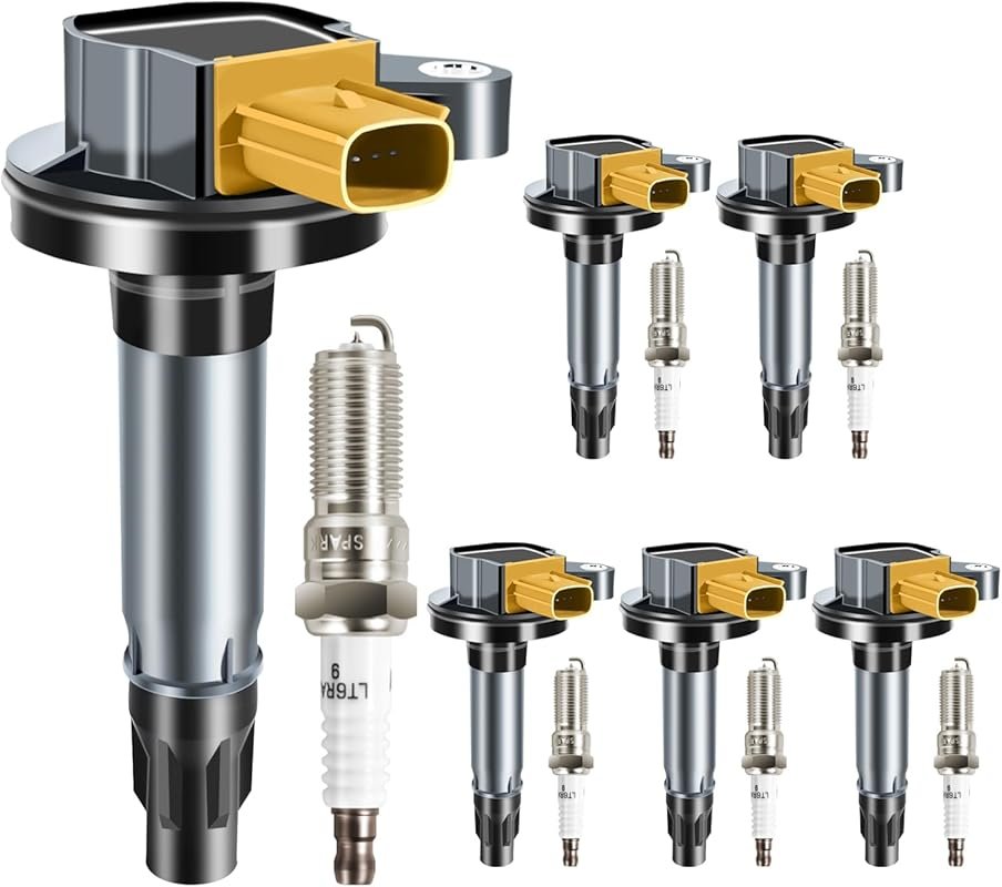 Ignition Coil Packs and Iridium Spark Plugs Set of 6 for Ford 3.5L Eco