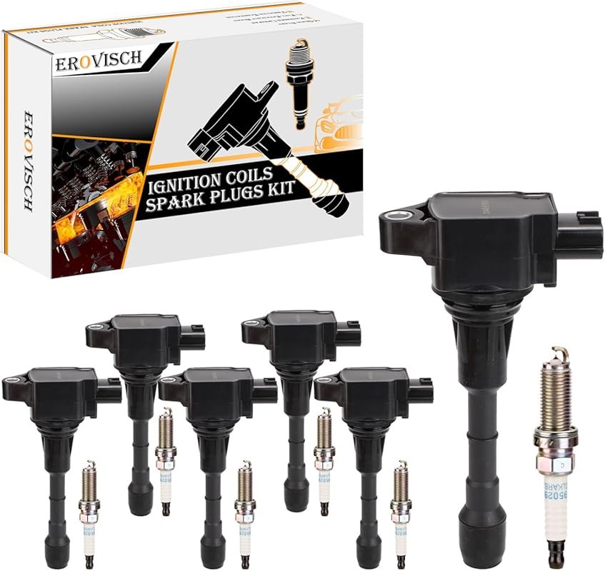 6-Piece UF617 OEM Ignition Coil and Spark Plug Kit for Infiniti and Ni