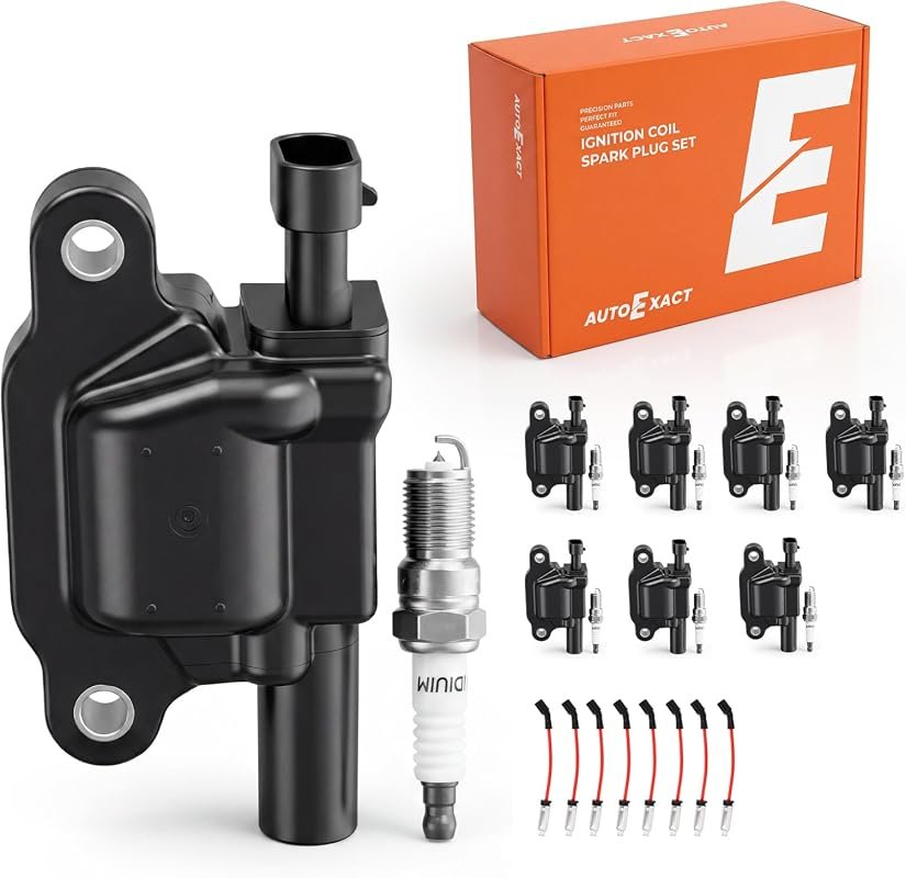 Autoexact Ignition Coils Iridium Spark Plugs and Wires Replacement Kit