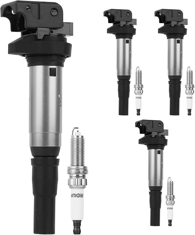 Autoexact Ignition Coil Packs and Iridium Spark Plugs Set for Mini Coo