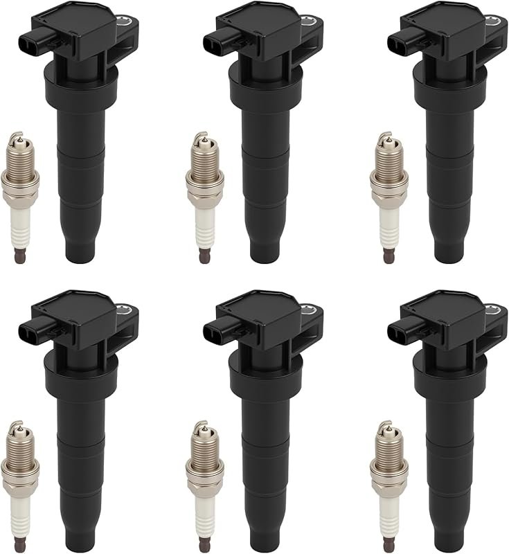 6-Piece Ignition Coil and Iridium Spark Plug Kit for Hyundai and Kia V