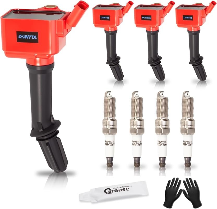 4x Ignition Coil Pack and Spark Plug Set for Chevy GMC 1.4L 1.5L Engin