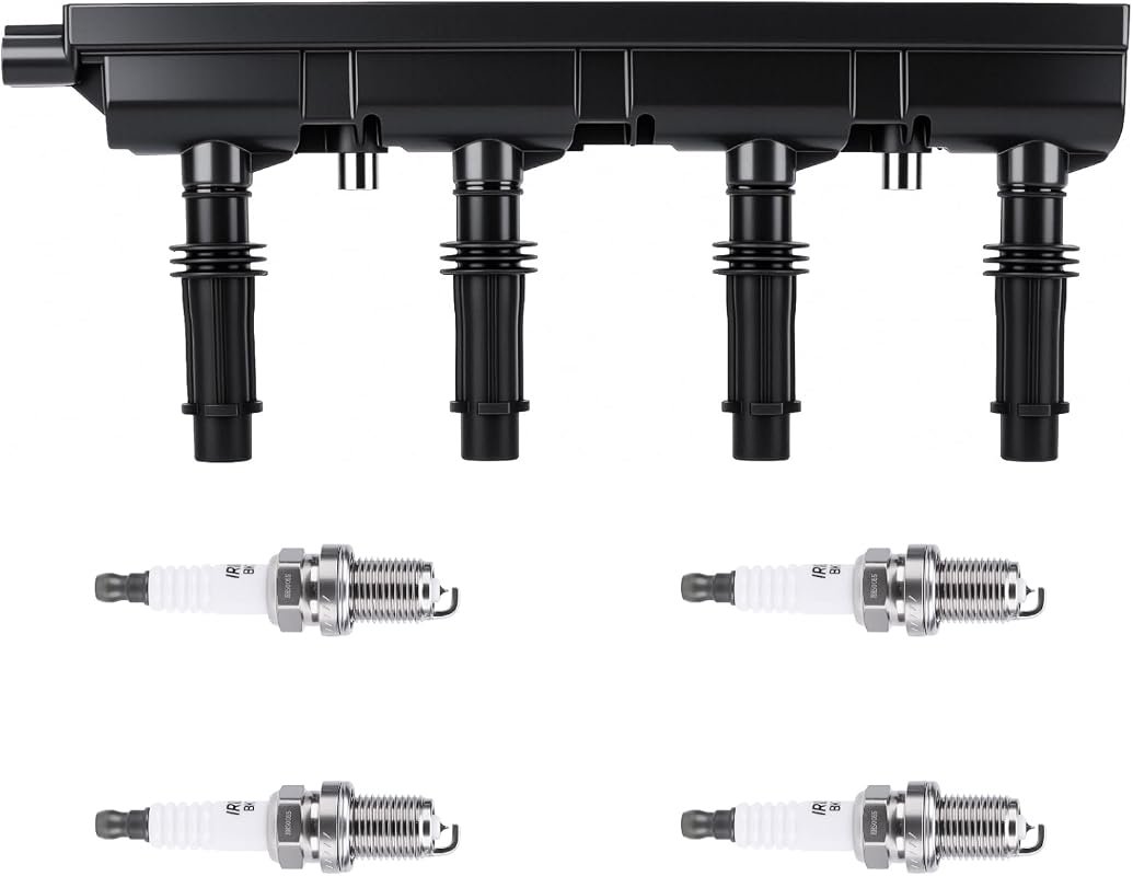 Autoexact Ignition Coil and Iridium Spark Plugs Set