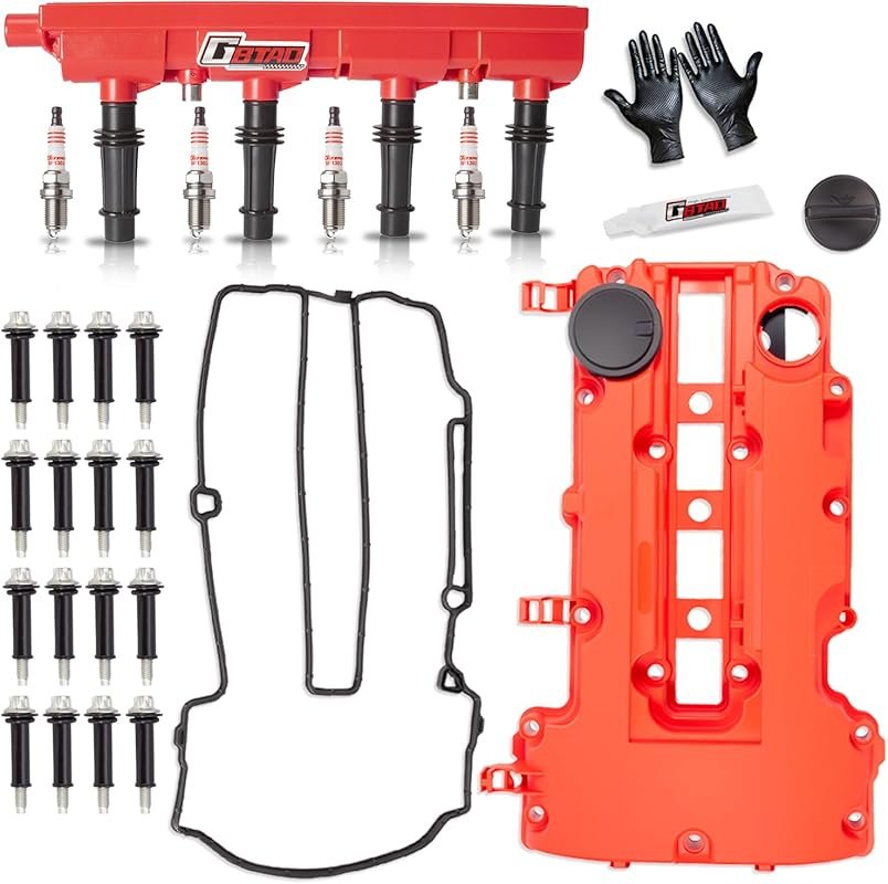 Upgraded Engine Ignition Coil Pack Spark Plug Valve Cover Kit for Chev