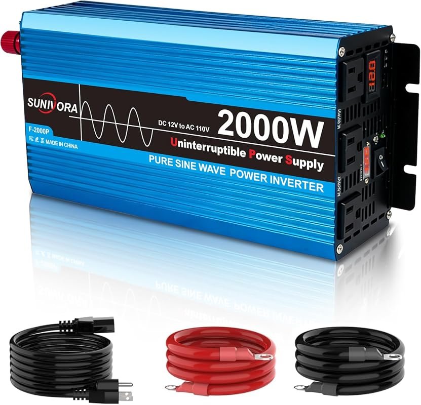 2000W Sump Pump Battery Backup System with Pure Sine Wave Inverter for