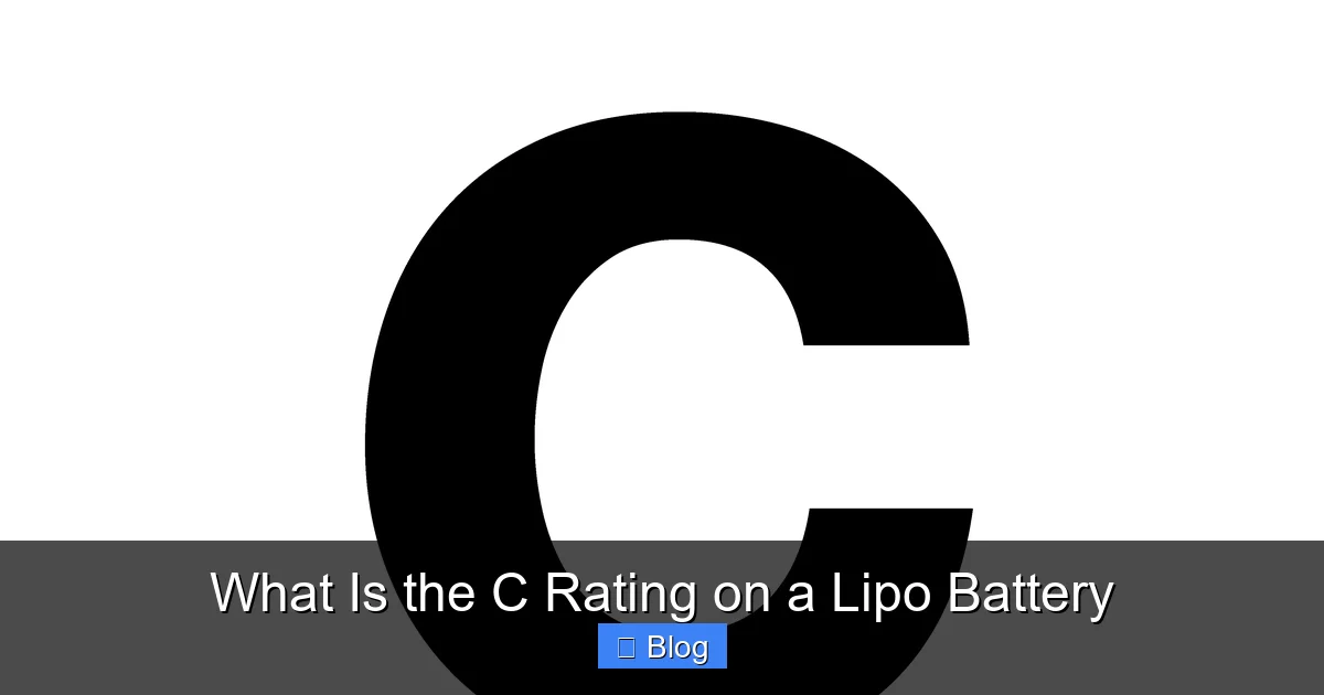 What Is the C Rating on a Lipo Battery