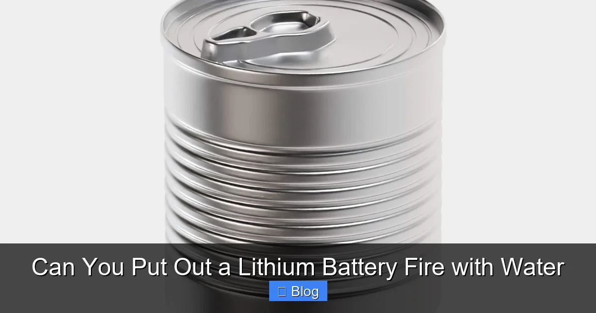 Can You Put Out a Lithium Battery Fire with Water