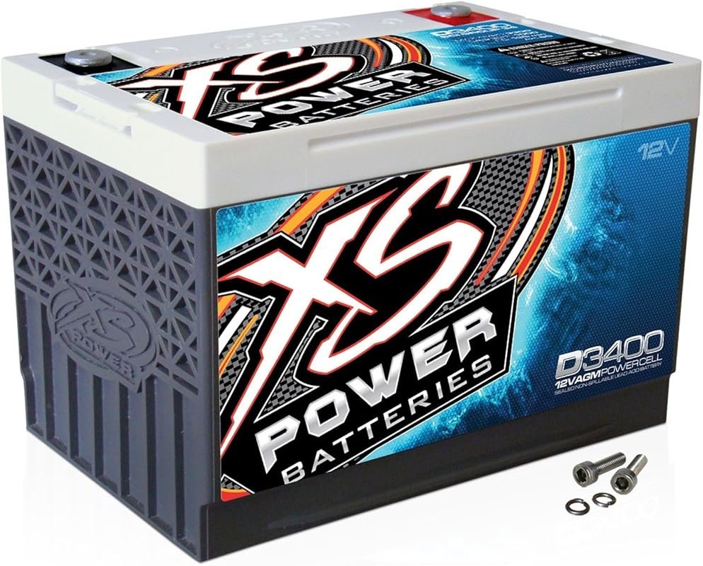 XS Power D3400 XS Series 12V 3300 Amp High Output AGM Battery with Inc