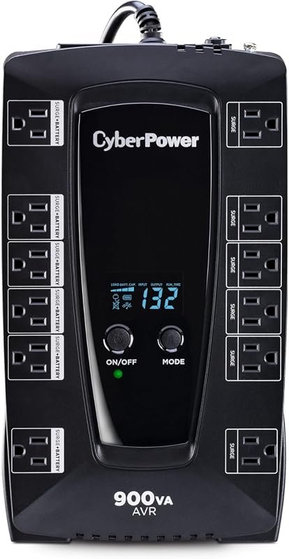 CyberPower AVRG900LCD Intelligent LCD UPS Battery Backup for Reliable 