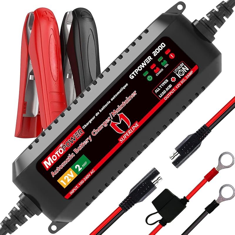 MOTOPOWER MP00207A 12V 2Amp Automatic Battery Charger and Maintainer f