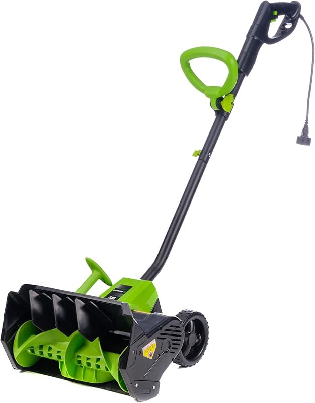 Earthwise SN70016 12 Amp Electric Corded Snow Shovel, 16-Inch Clearing