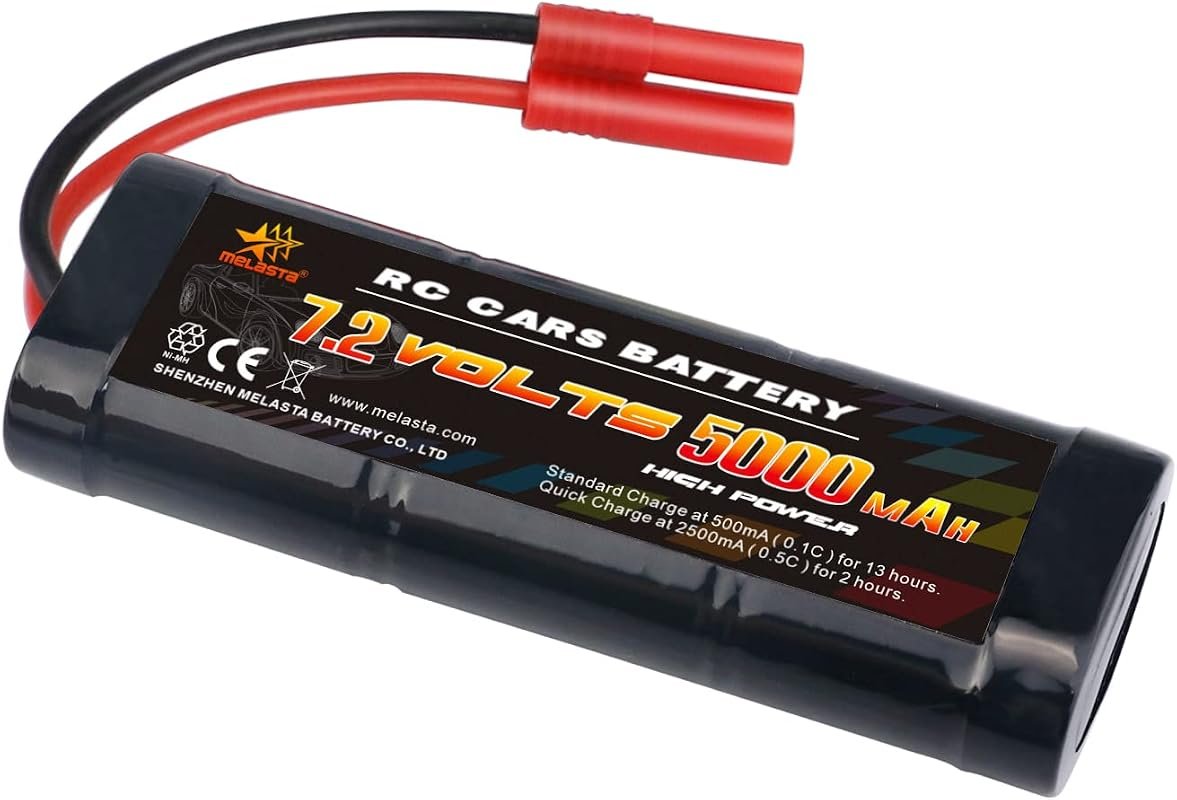 melasta 7.2V 5000mAh NiMH RC Battery Pack with Banana Connector Compat