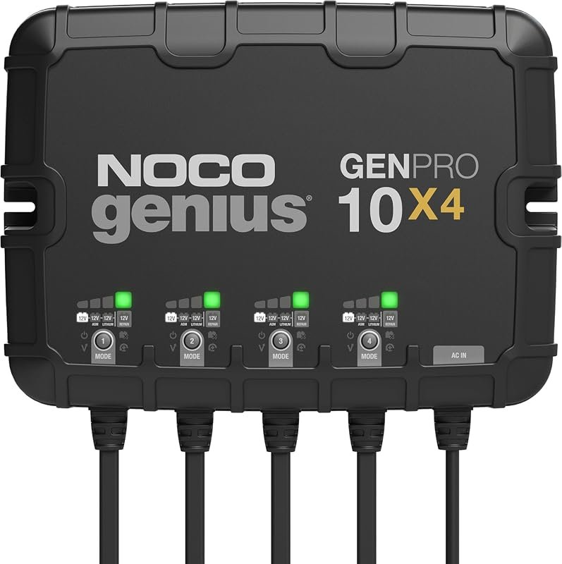 NOCO Genius GENPRO10X4 40A 4-Bank Waterproof Onboard Marine Battery Ch