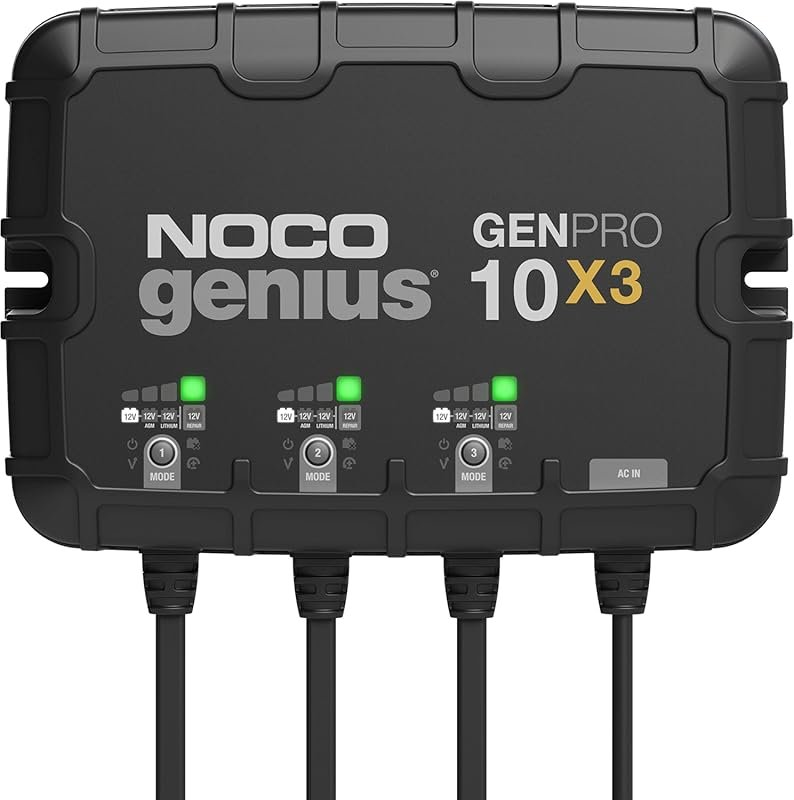 NOCO Genius GENPRO10X3 3-Bank 30A Waterproof Marine Battery Charger an