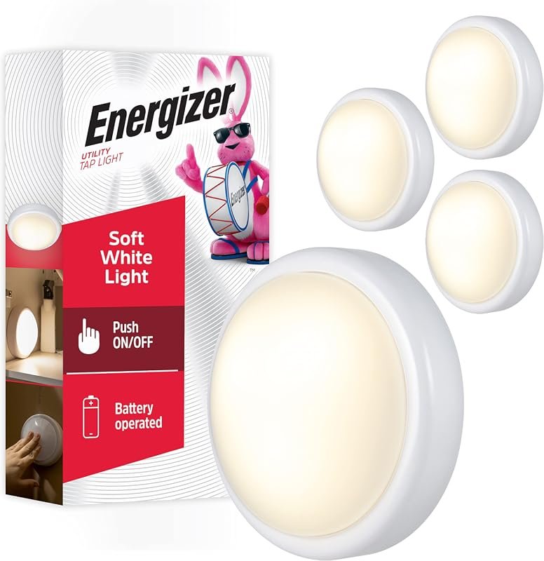 Energizer LED Tap Light Battery Operated Under Cabinet Lighting for Ki