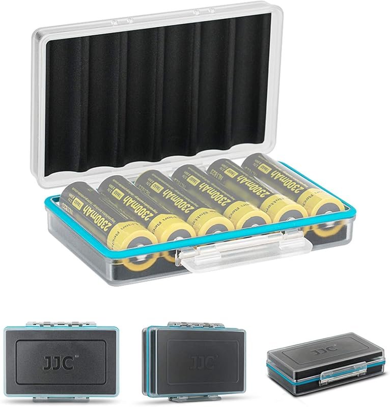 JJC Shockproof and Water-Resistant Battery Storage Case Holder for Org