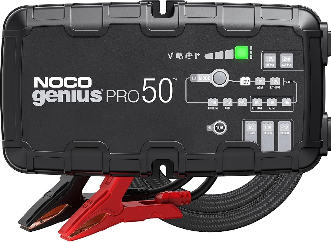 NOCO GENIUSPRO50 50A Professional Smart Battery Charger, Maintainer, D