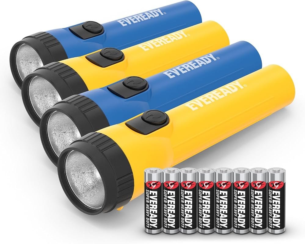 EVEREADY LED Flashlights 4-Pack, Bright Portable Handheld Lights for E