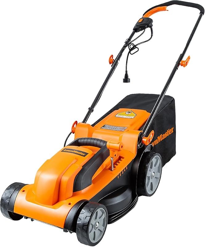 LawnMaster MEB1114K Electric Corded Lawn Mower, 15-Inch Deck with Powe