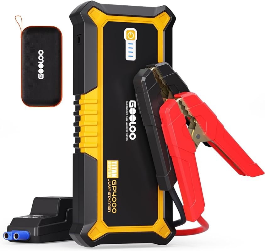 GOOLOO GP4000 4000A Peak Car Jump Starter for 10.0L Diesel Engines wit