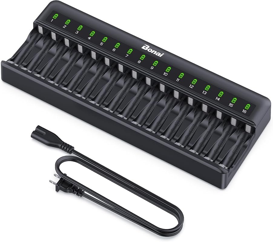 BONAI 16-Bay Battery Charger