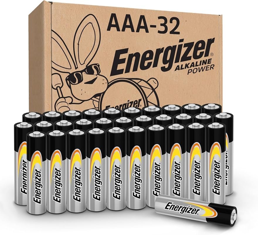 Energizer AAA Alkaline Batteries 32-Pack, Long-Lasting Reliable Power 