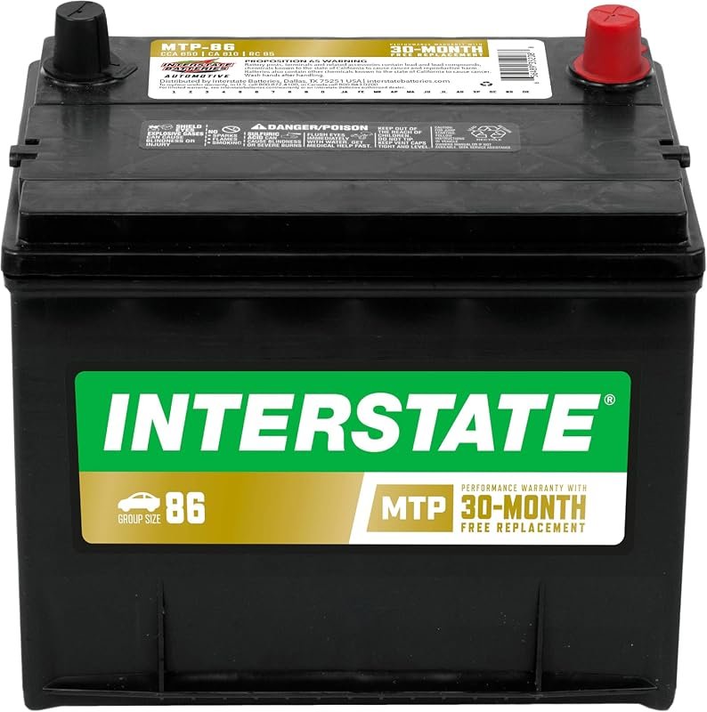 Interstate Batteries Group 86 Car Battery, 12V 650 CCA Replacement wit