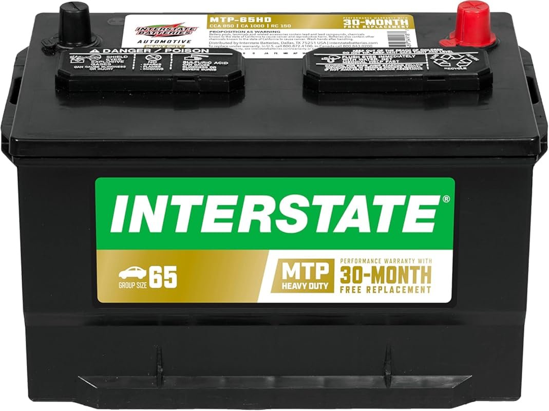 Interstate Batteries Group 65 Car Battery, 850 CCA 12V Automotive Repl