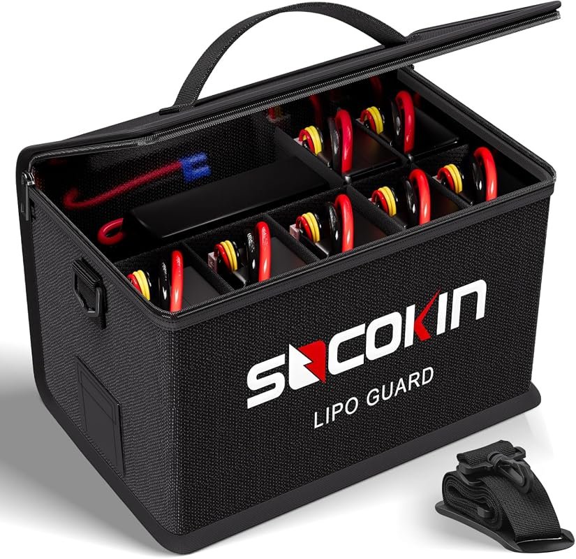 Large Capacity Adjustable Lipo Battery Safe Bag Fireproof and Explosio