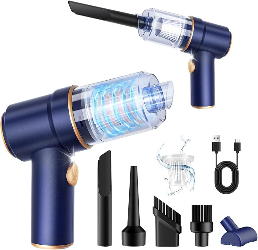 KMM 120W Cordless Handheld Car Vacuum and Air Duster with 9000PA Sucti