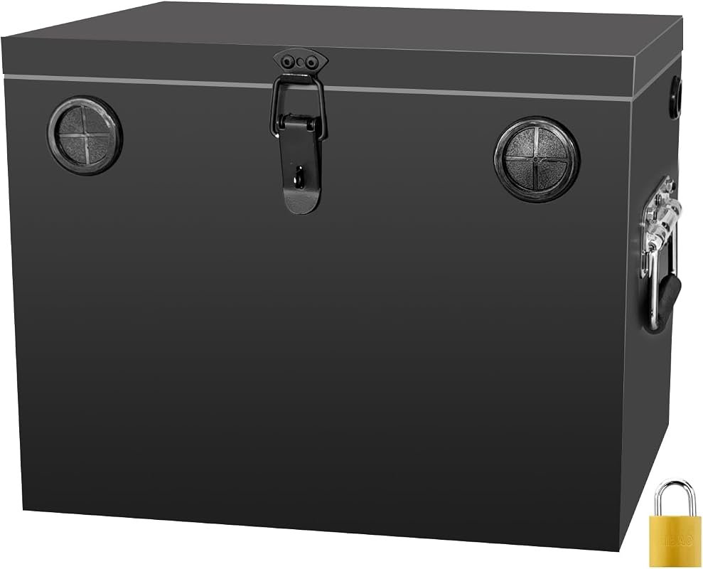Peastorm 12V Waterproof Steel Battery Box